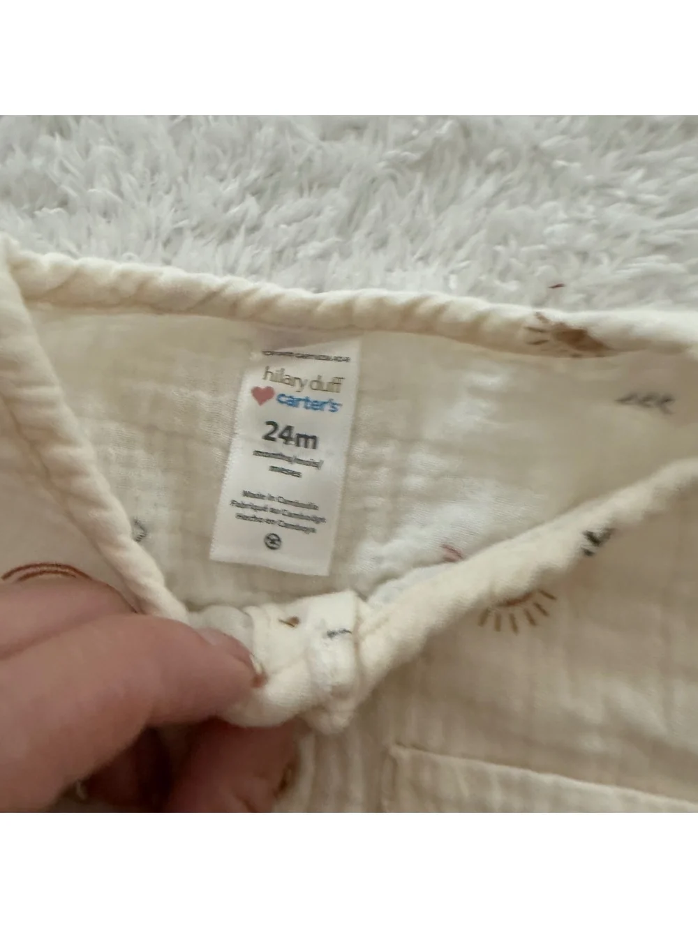 24m Neutral Muslin Romper